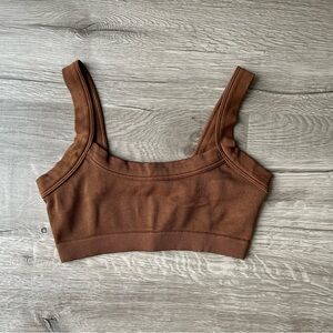 Urban Outfitters Brown Ribbed Tank